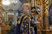 Божественная литургия в Троицком соборе мужской обители города Чебоксары.