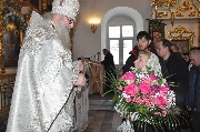 Работники монастыря поздравили отца Василия с днем Ангела.