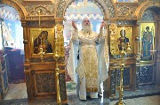 Божественная литургия в Домовом храме обители.