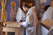 викарий Чебоксарской епархии Преосвященнейший Игнатий, епископ Мариинско-Посадский совершил великое освящение храма.