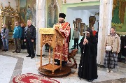 Чтение Евангелия за Божественной литургией