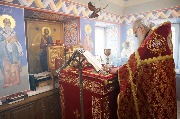 Божественная литургия в Домовом храме обители.