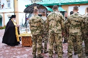 Молебен на территории монастыря